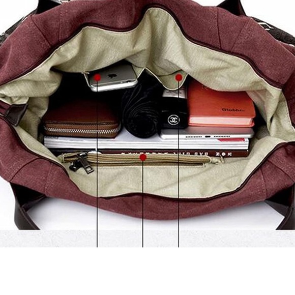 NEW✨ Fansela Canvas Hobo Handbag Crossbody Bag Satchel Shopping Bag Casual Style - Picture 3 of 3